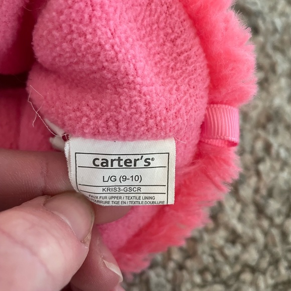 Carter’s pink monster slippers. Size 9/10 - Picture 2 of 3